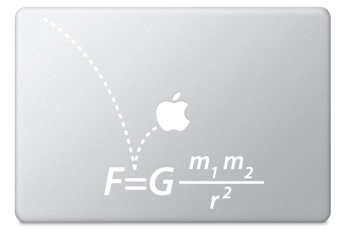 Adesivo para macbook Fórmula da Gravidade
