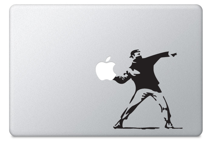 Adesivo para macbook Arremesso (Banksy)
