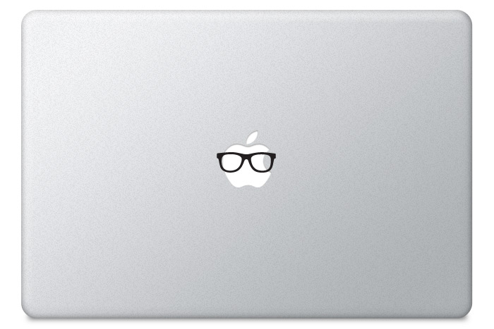 Adesivo para macbook Óculos na Maçã